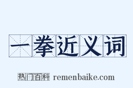 一拳近义词是什么意思的图片